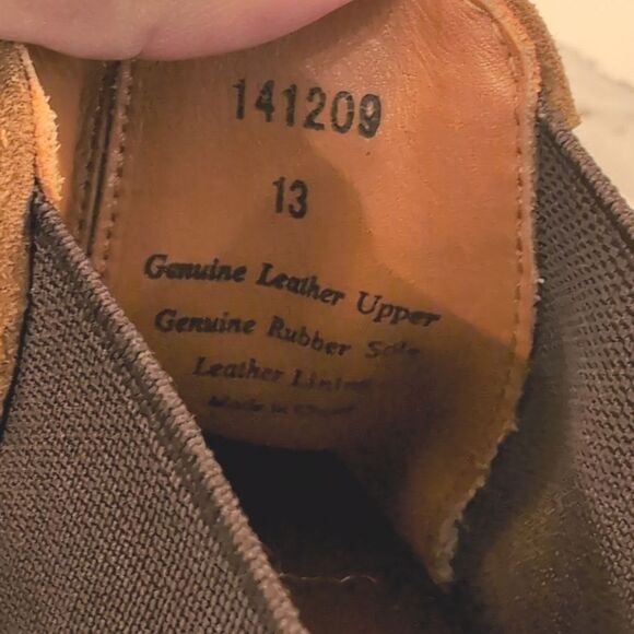 The Men's Store at Bloomingdale's Chelsea Boots Tan Suede Pull On Size 13 - Picture 9 of 9